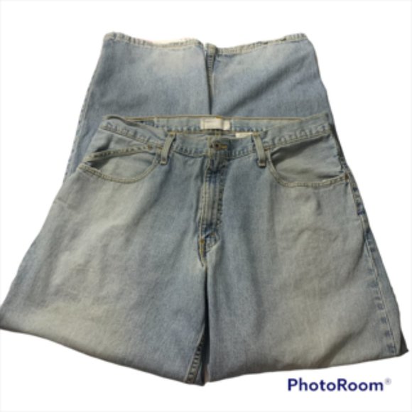 Levis Silver Tab Womens Baggy Denim  Jeans zip up fly 36 X 34 - Picture 4 of 12